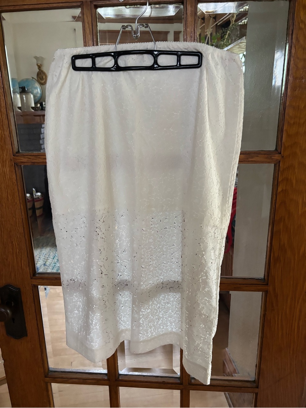 Old Navy White Lace Midi Skirt